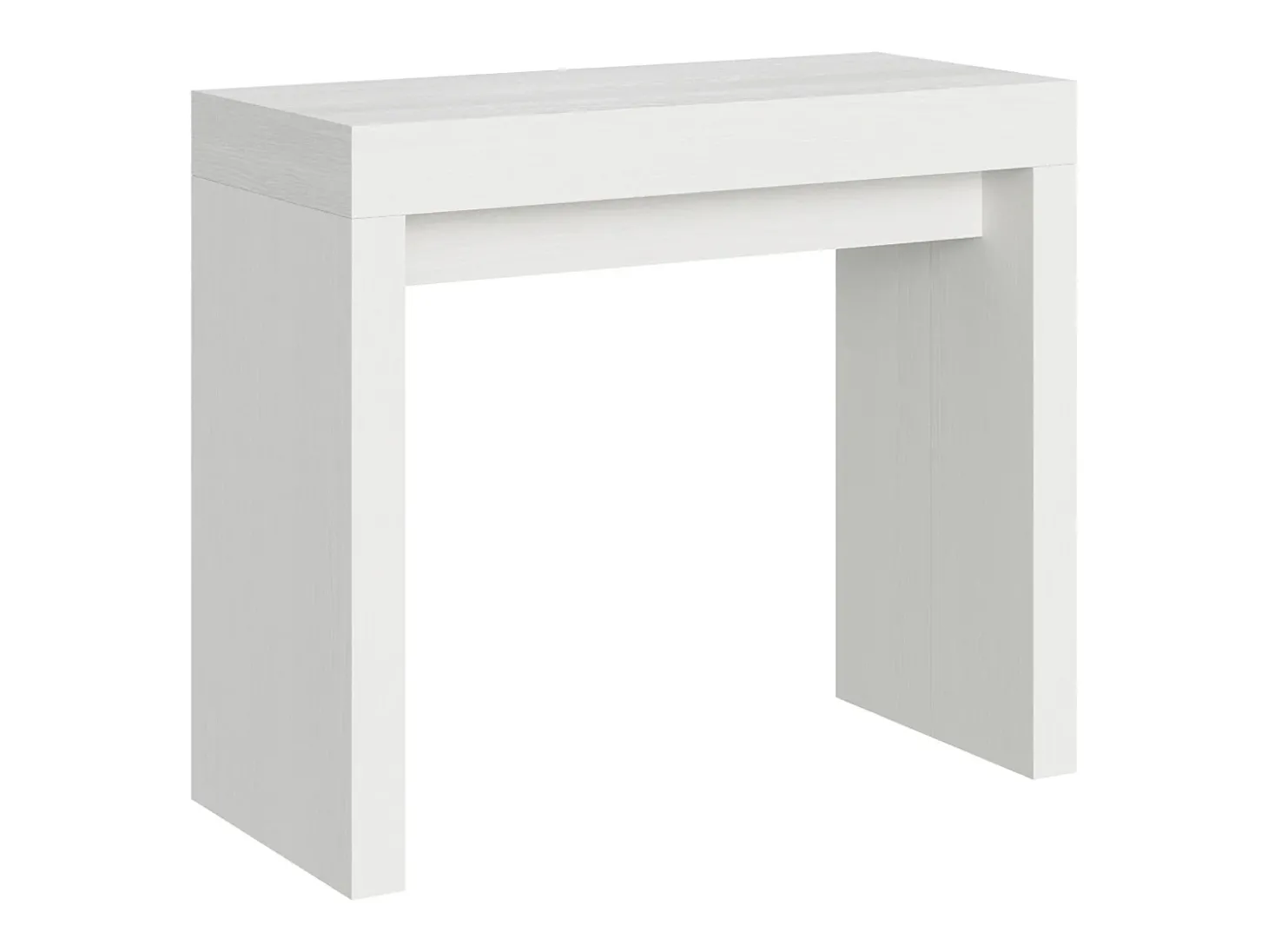 Mesa consola extensível 90x40/196 cm Roxell Small Cinza Branca