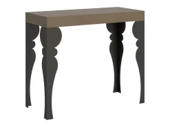 Mesa consola extensível 90x40/300 cm Paxon Tortora quadro Antracite