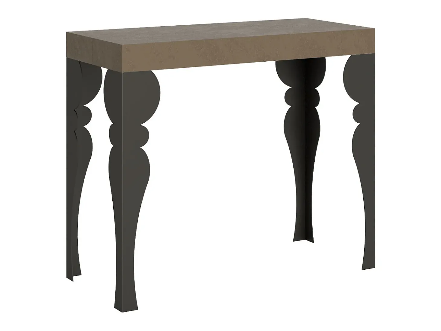 Mesa consola extensível 90x40/300 cm Paxon Tortora quadro Antracite