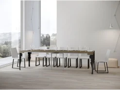 Mesa consola extensível 90x40/300 cm Paxon Tortora quadro Antracite