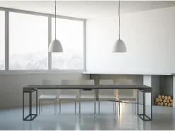 Mesa consola extensível 90x40/300 cm Epoca Cimento quadro Antracite