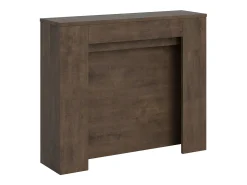 Mesa consola extensível 90x25/211 cm Kiba Nogueira extensões internas