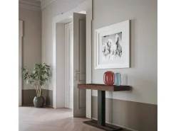 Mesa consola extensível 90x40/196 cm Capital Small Nogueira quadro Antracite