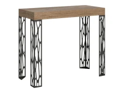 Mesa consola extensível 90x40/300 cm Ghibli Carvalho Natural quadro Antracite