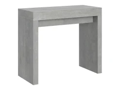 Mesa consola extensível 90x40/196 cm Roxell Small Cimento