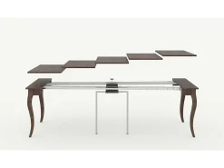 Mesa consola extensível 90x48/204 cm Olanda Small Cinza Branca