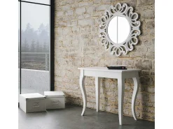 Mesa consola extensível 90x48/204 cm Olanda Small Cinza Branca