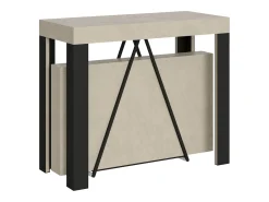 Mesa consola extensível 90x40/196 cm Tarax Small caxemira quadro antracite