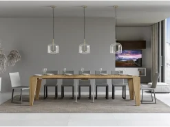 Mesa consola extensível 90x40/300 cm Naxy Carvalho Natural