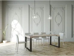 Mesa consola extensível 90x40/196 cm Elettra Small Cachemira quadro Antracite