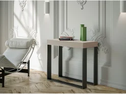 Mesa consola extensível 90x40/196 cm Elettra Small Cachemira quadro Antracite