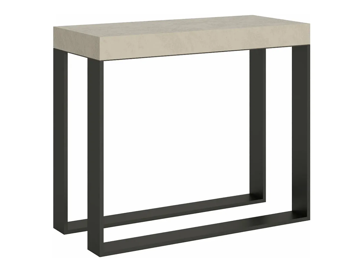 Mesa consola extensível 90x40/196 cm Elettra Small Cachemira quadro Antracite