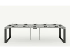 Mesa consola extensível 90x40/196 cm Elettra Small Cachemira quadro Antracite