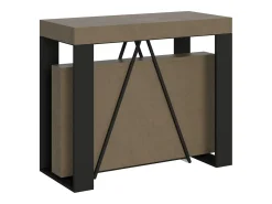 Mesa consola extensível 90x40/196 cm Zamat Small tortora quadro antracite
