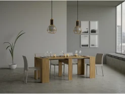 Mesa consola extensível 90x48/308 cm Basic Carvalho Natural