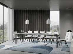 Mesa consola extensível 90x40/300 cm Ghibli Evolution Cimento quadro Antracite