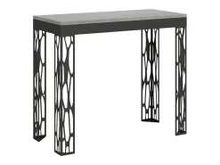 Mesa consola extensível 90x40/300 cm Ghibli Evolution Cimento quadro Antracite