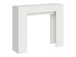 Mesa consola extensível 90x25/181 cm Slick Cinza Branca