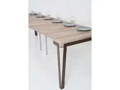 Mesa consola extensível 90x40/300 cm Rio Carvalho Natural quadro Ferrugem