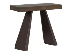 Mesa consola extensível 90x40/300 cm Diamante Nogueira quadro Urso