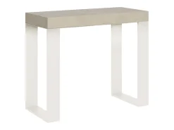 Mesa consola extensível 90x40/300 cm Tecno telaiCachemira quadro Branco