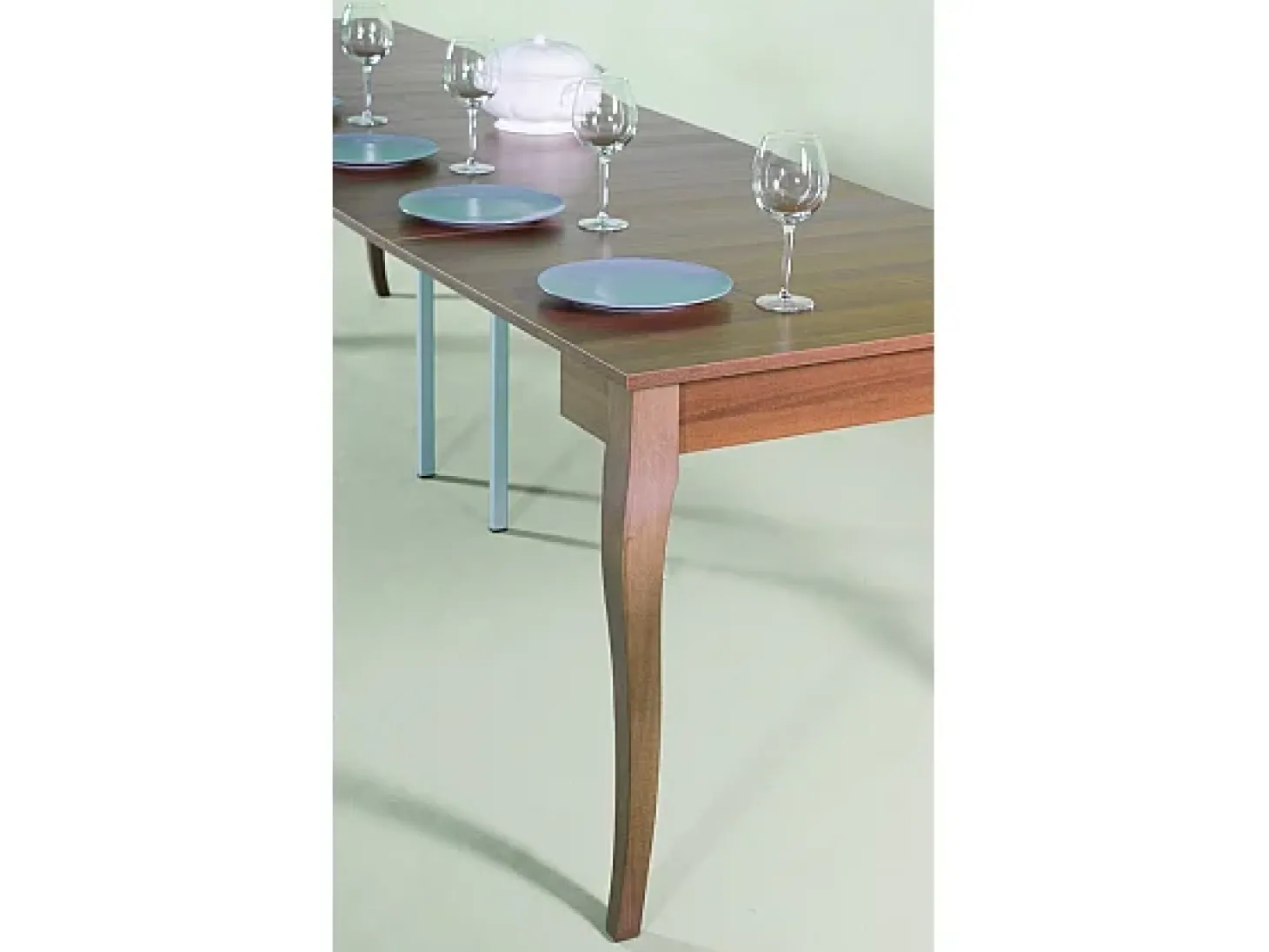 Mesa consola extensível 90x48/308 cm Olanda Nogueira