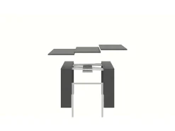 Mesa consola extensível 90x42/198 cm Emy Small Antracite Espatulado