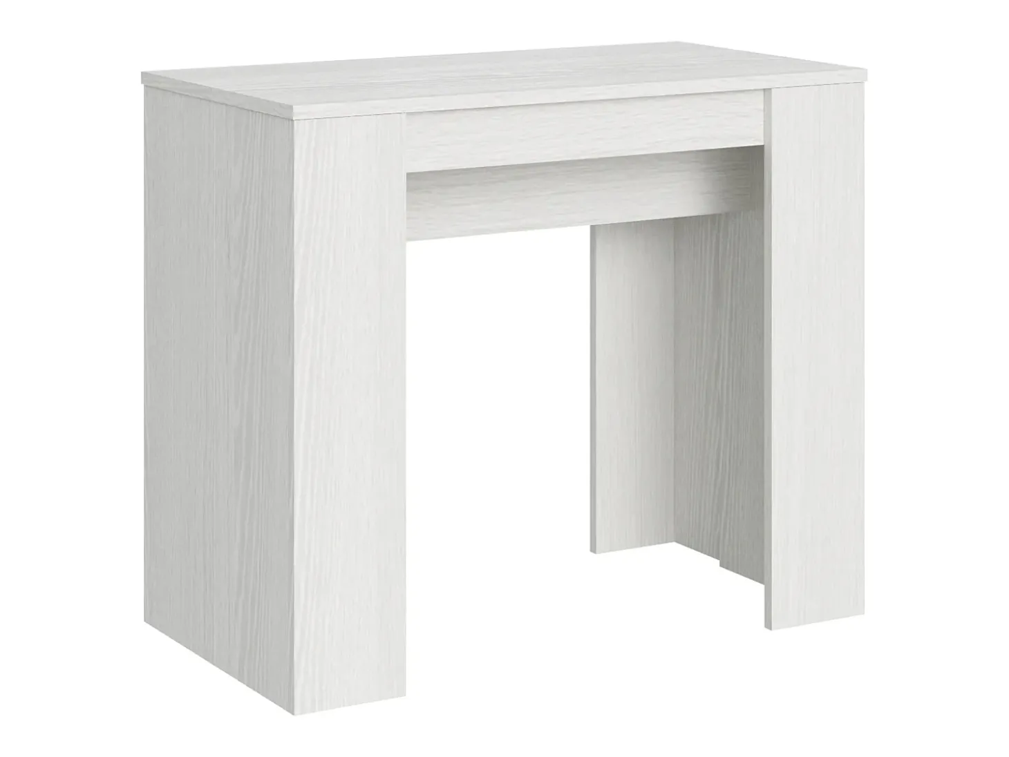 Mesa consola extensível 90x48/308 cm Basic Cinza Branca