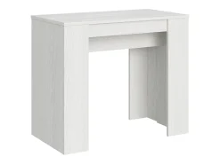 Mesa consola extensível 90x48/308 cm Basic Cinza Branca