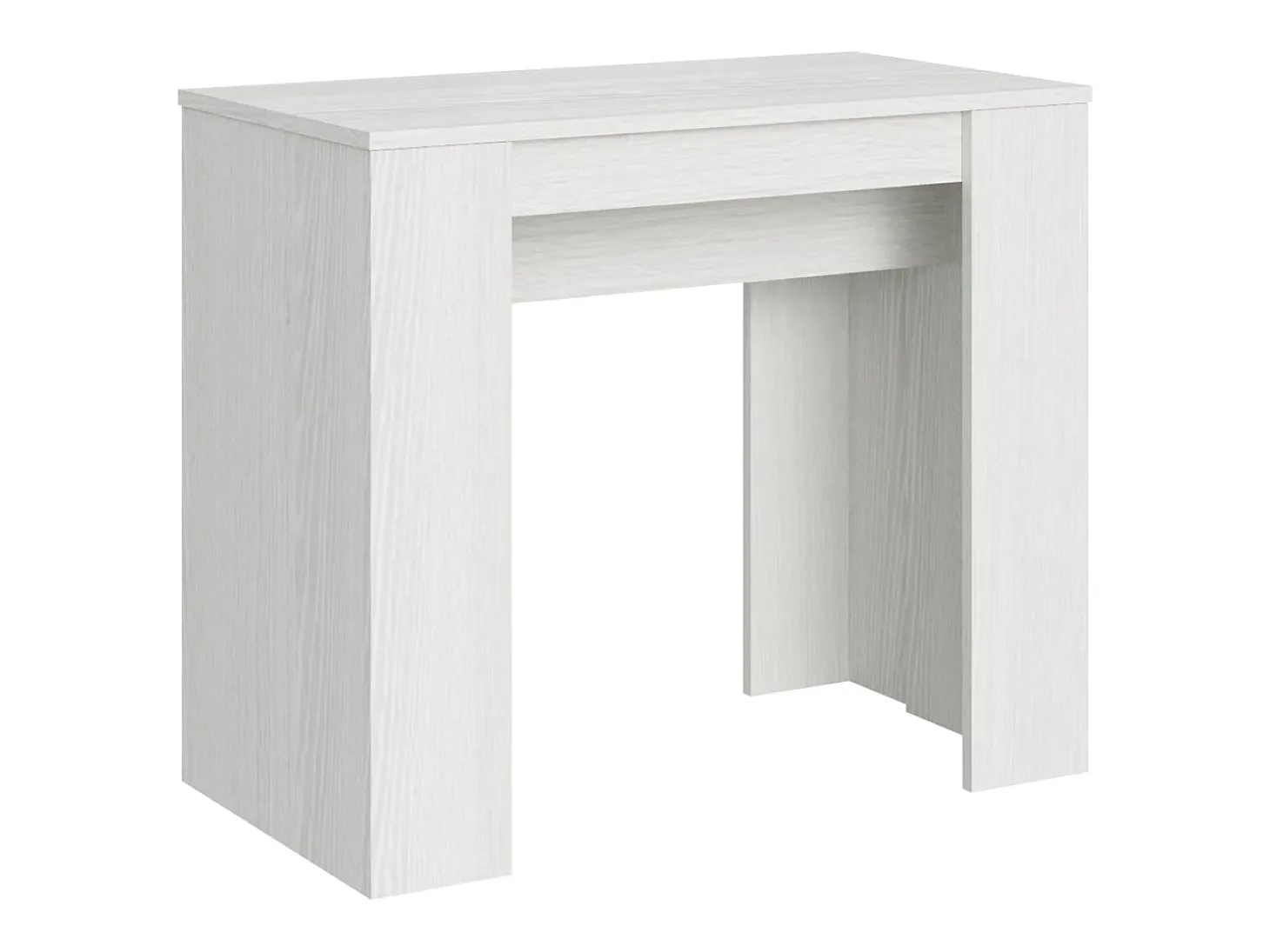 Mesa consola extensível 90x48/308 cm Basic Cinza Branca