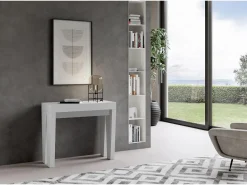 Mesa consola extensível 90x40/300 cm Spimbo Cinza Branca