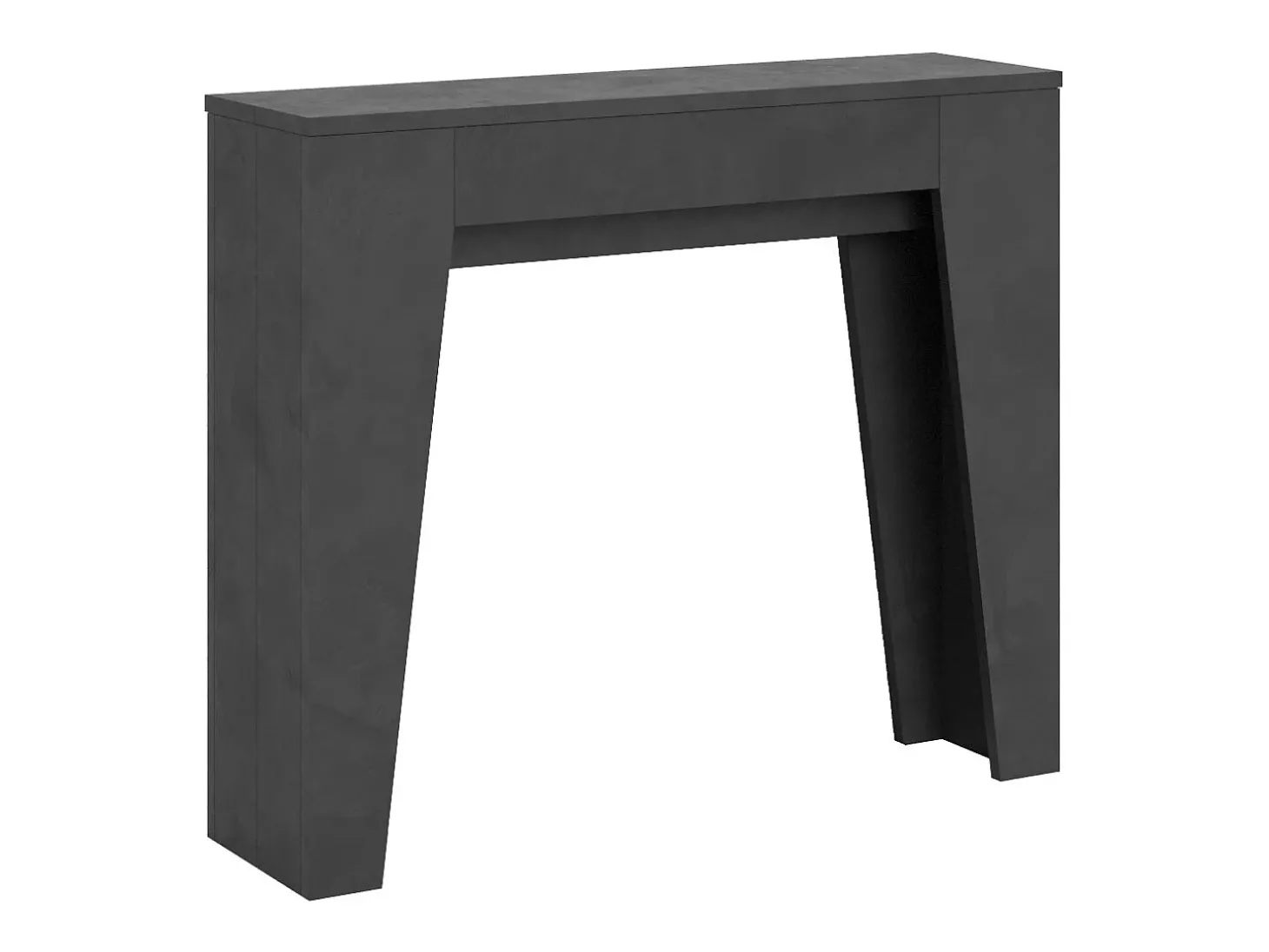 Mesa consola extensível 90x25/181 cm Narrow Antracite Espatulado