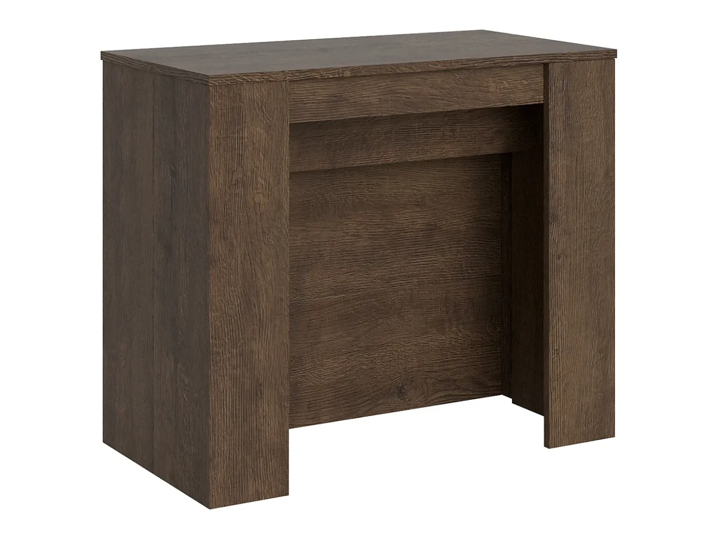 Mesa consola extensível 90x48/296 cm Venus Nogueira extensões internas
