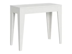 Mesa consola extensível 90x42/198 cm Isotta Small Cinza Branca