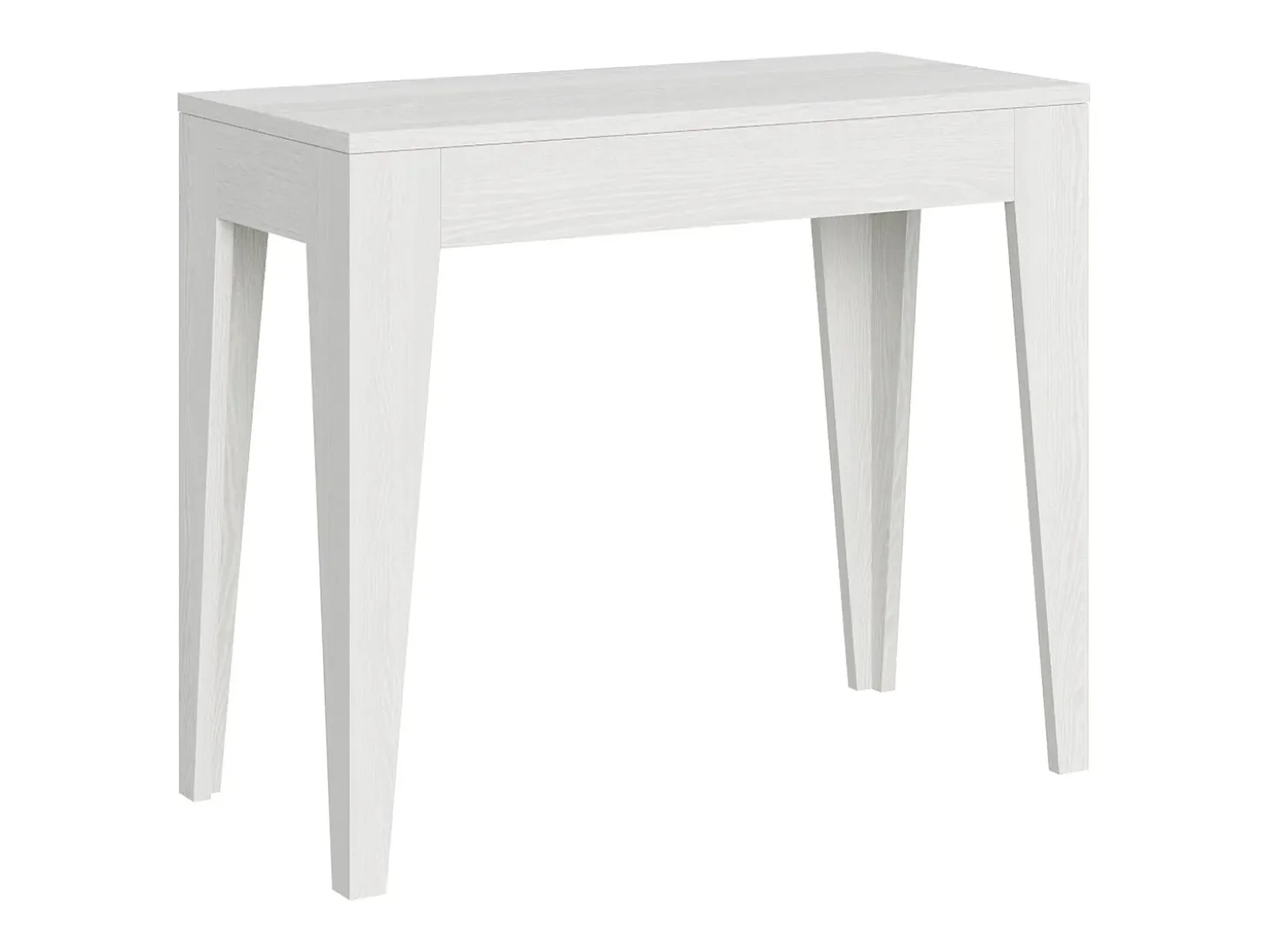 Mesa consola extensível 90x42/198 cm Isotta Small Cinza Branca