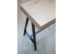 Mesa consola extensível 90x40/196 cm Banco Small Carvalho Natural quadro Antracite