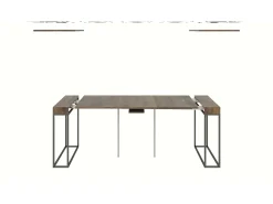Mesa consola extensível 90x40/196 cm Epoca Small Cimento quadro Antracite