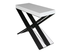 Mesa consola extensível 90x40/196 cm Diago Small Cinza Branca quadro Antracite