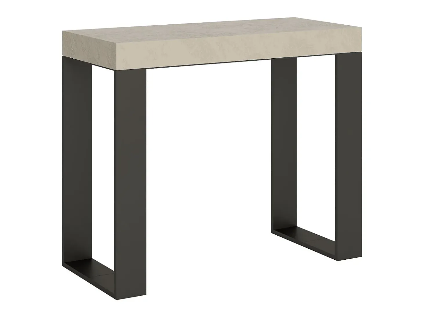 Mesa consola extensível 90x40/300 cm Tecno Cachemira quadro Antracite