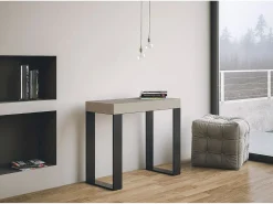 Mesa consola extensível 90x40/300 cm Tecno Cachemira quadro Antracite