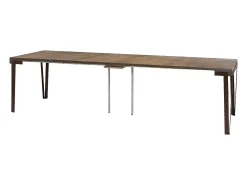 Mesa consola extensível 90x40/300 cm Rio Nogueira quadro Ferrugem