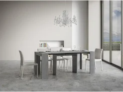 Mesa consola extensível 90x42/198 cm Mia Small Cimento