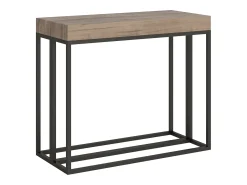 Mesa consola extensível 90x40/196 cm Epoca Small Carvalho Natural quadro Antracite