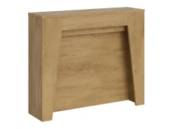 Mesa consola extensível 90x25/211 cm Anea Carvalho Natural extensões internas