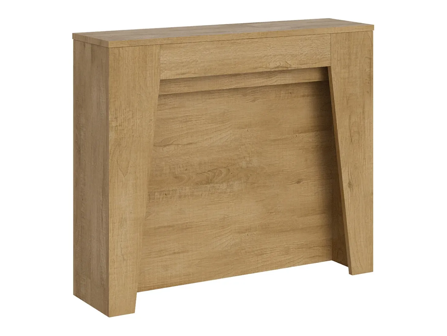 Mesa consola extensível 90x25/211 cm Anea Carvalho Natural extensões internas