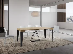 Mesa consola extensível 90x40/196 cm Algo Small carvalho natural quadro antracite
