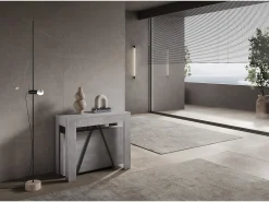 Mesa consola extensível 90x42/198 cm Scicca Small Cimento