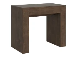 Mesa consola extensível 90x49/307 cm Extra Nogueira extensões internas
