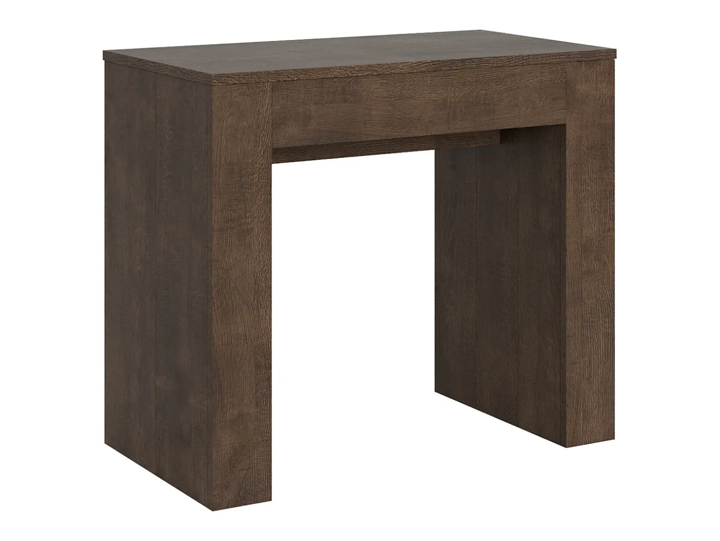 Mesa consola extensível 90x49/307 cm Extra Nogueira extensões internas