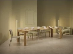 Mesa consola extensível 90x42/302 cm Bora carvalho natural